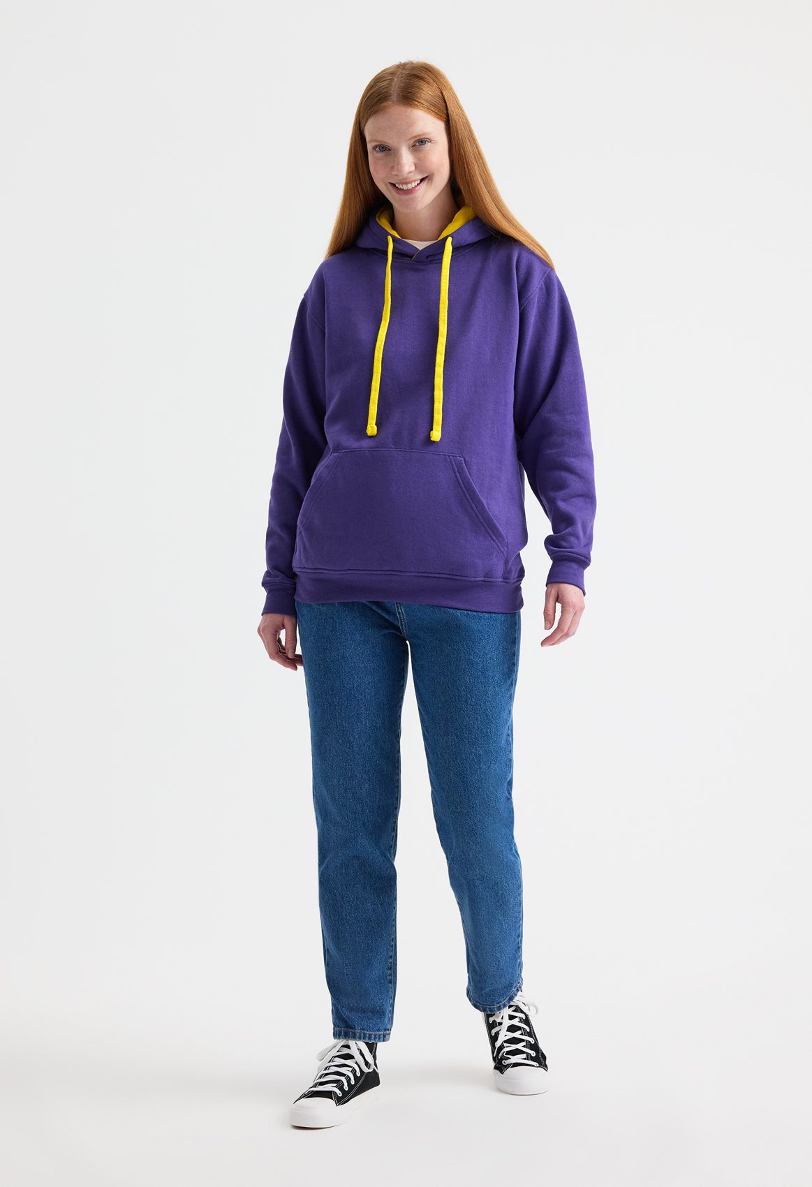 Contrast Hooded Sweatshirt