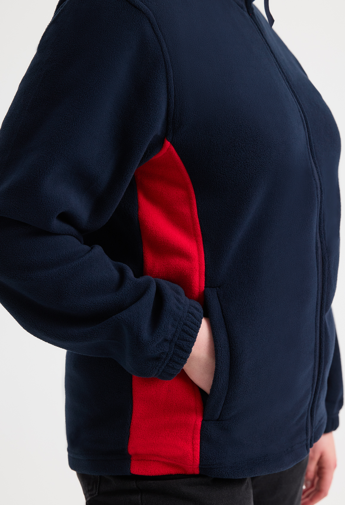 Two Tone Full Zip Fleece Jacket